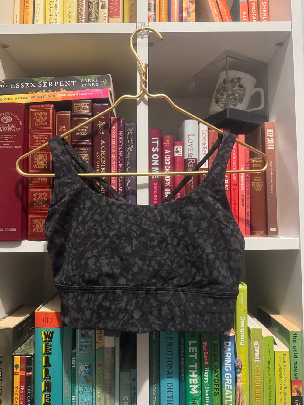 lululemon athletica Black Floral-Texture Sports Bra